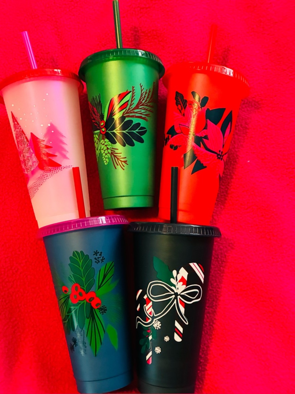 Starbucks Holiday Reusable Tumblers - Red, White, Black, Green, Blue